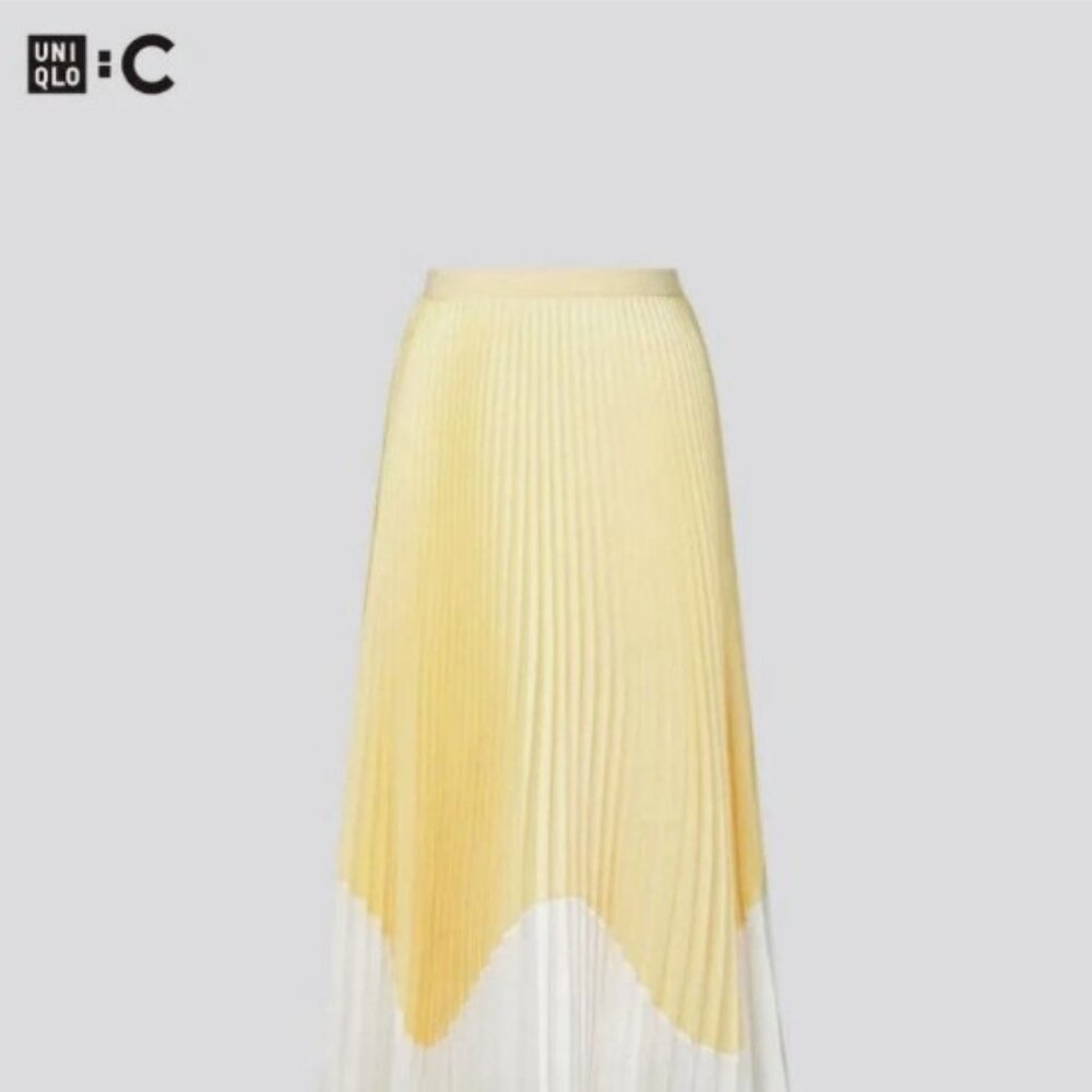 UNIQLO:C pleated midi skirt with liner - size M